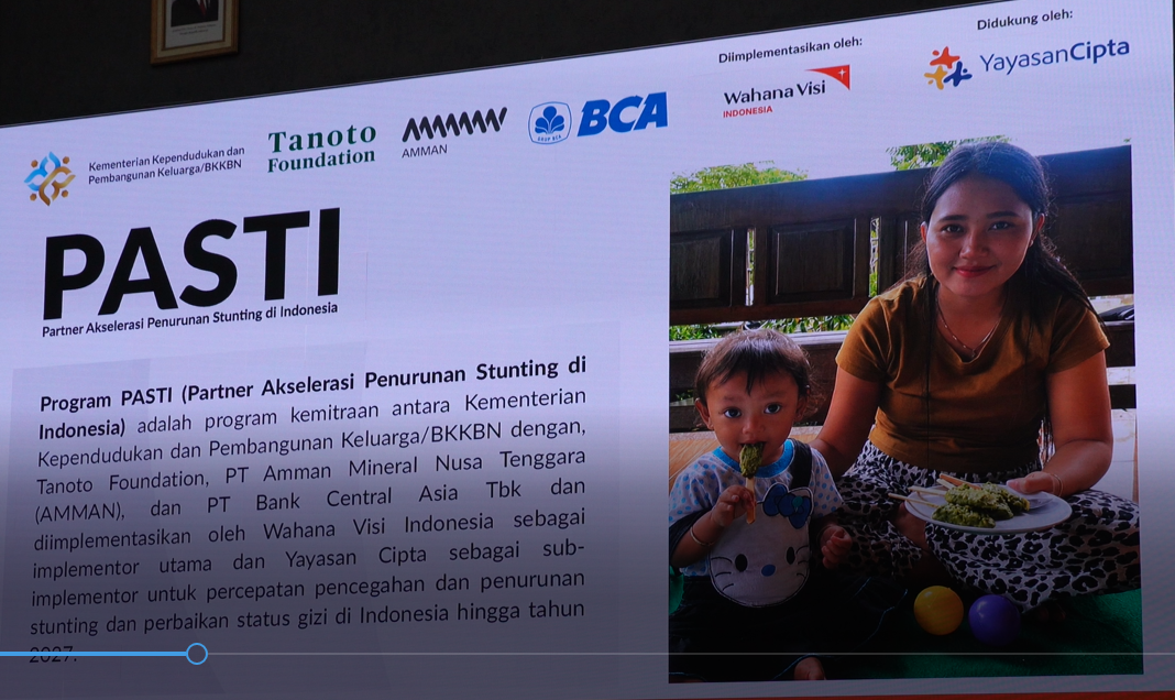 Layar paparan Program PASTI dalam kegiatan diseminasi di Malang, Kamis (13/8/2026). (Foto: FolksNews.id)