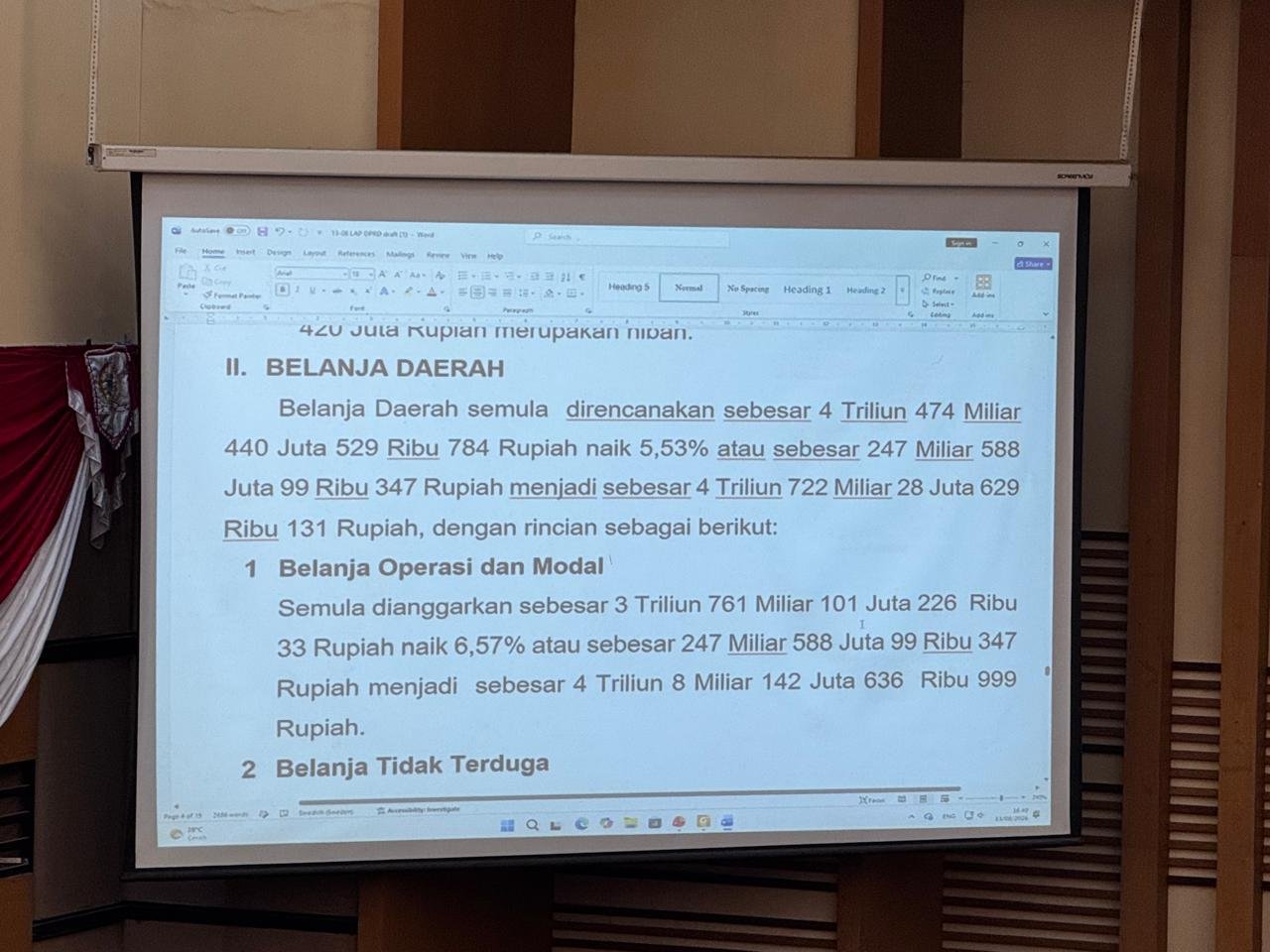 Paparan DPRD Kab Malang