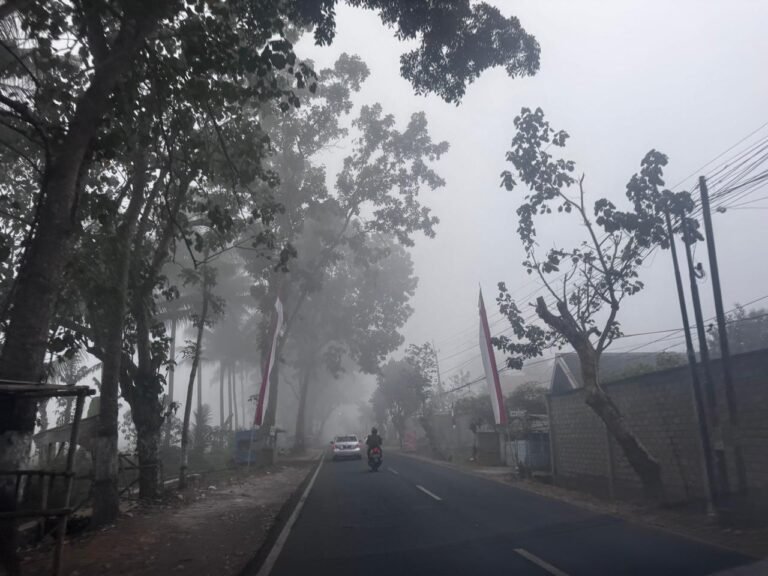 Kabut Tebal Selimuti Jalur Utama Kepanjen Malang, Pengendara Imbau Waspada