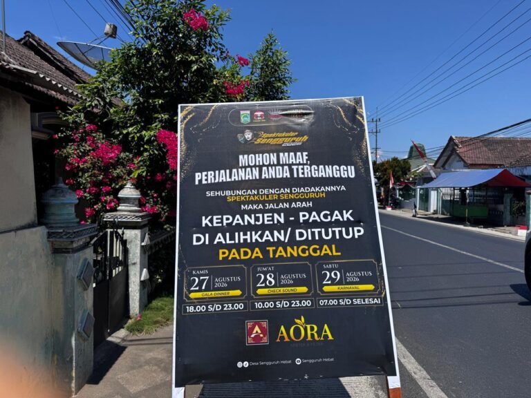 Spektakuler Sengguruh 2026 Digelar, Jalan Kepanjen–Pagak Dialihkan 27–29 Agustus
