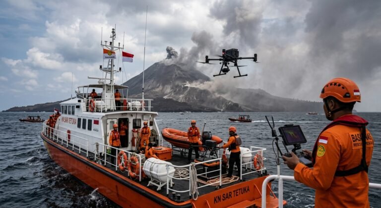 SAR Perluas Pencarian Lima Jurnalis Hilang Kontak di Anak Krakatau