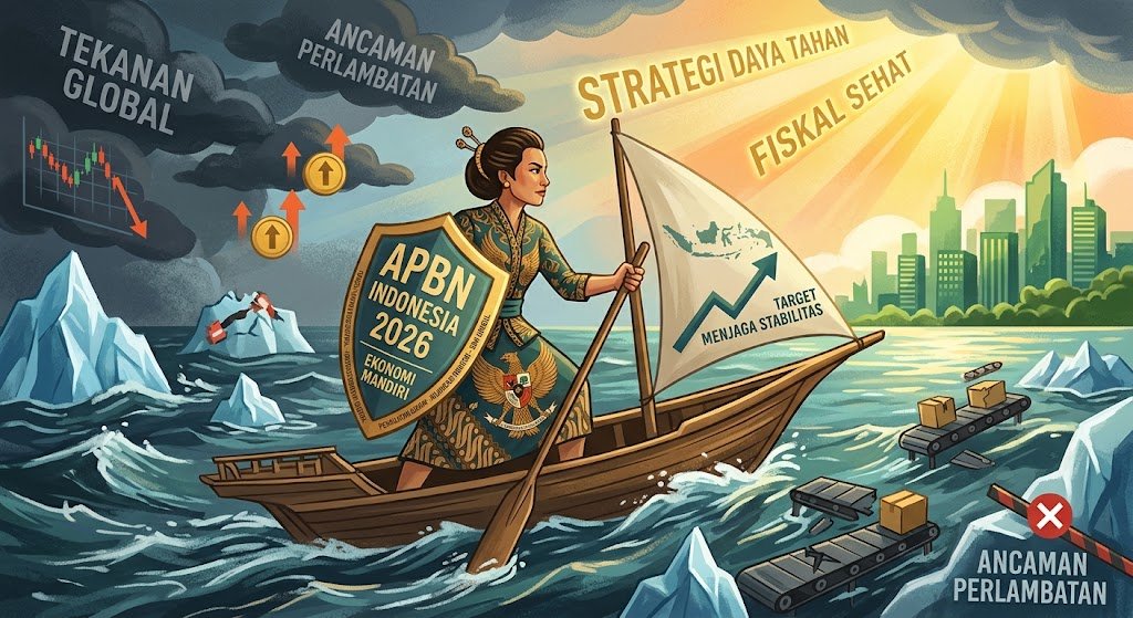 Ekonomi Indonesia 2026 di tengah tekanan global/Ilustrasi