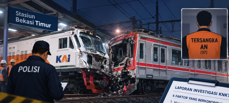 Singkap Penyebab Tabrakan KA Argo Bromo dan KRL Bekasi Timur, Masinis Jadi Tersangka