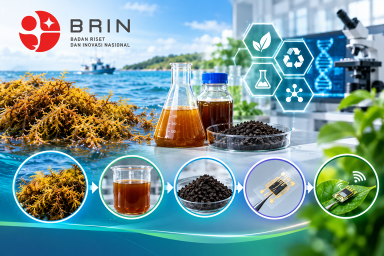 Pengolahan rumput laut Sargassum oleh BRIN untuk ekoenzim dan material ramah lingkungan