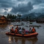 Banjir Aceh dan Sumut merendam permukiman warga dan mengganggu akses jalan setelah hujan deras.