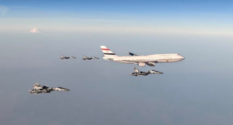 Presiden Mesir El-Sisi Dikawal Jet Tempur TNI AU/ Foto: BPMI Satpres