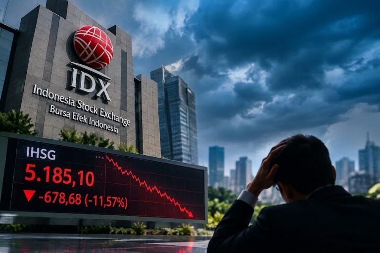 Indonesia Stock Exchange (IDX) IHSG Anjlok 11,57%./ Gambar Ilustrasi