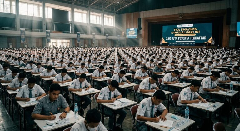 Pelaksanaan Tes Kemampuan Akademik TKA SMA SMK 2026 di sekolah.