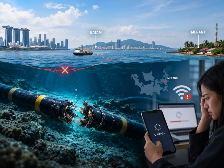 Gangguan kabel bawah laut Singapura-Batam menyebabkan internet Meranti melambat/Ilustrasi
