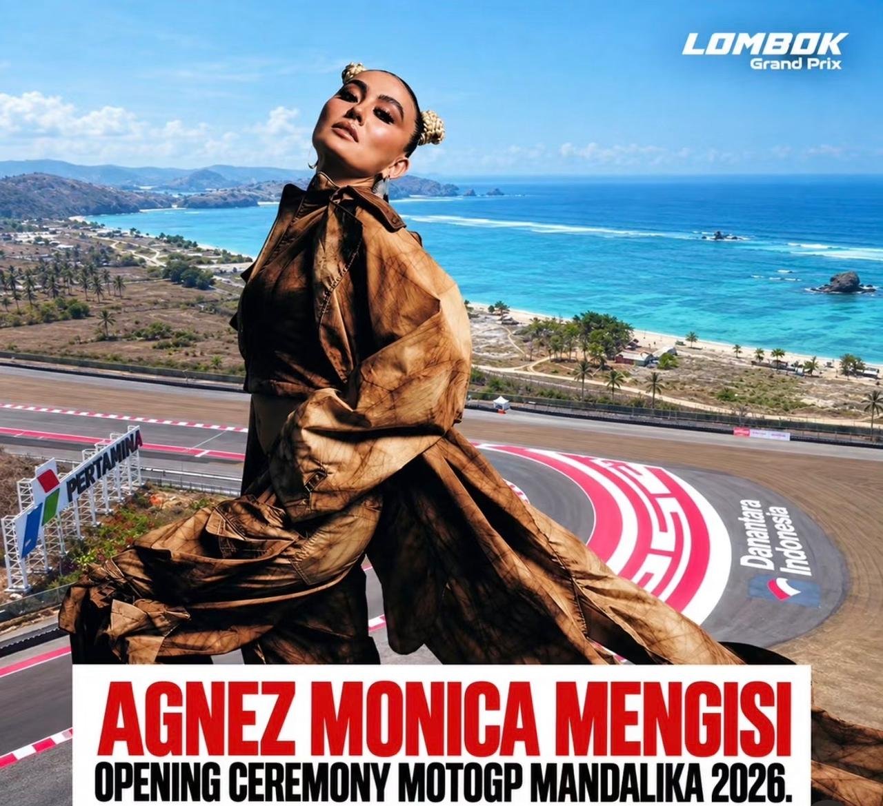 Agnez Mo tampil di opening ceremony MotoGP Mandalika 2026/Poster Ilustrasi