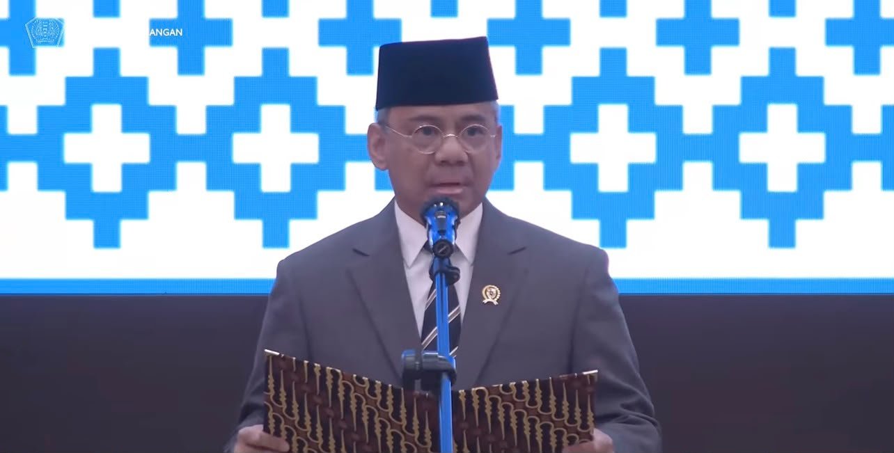 Menteri Keuangan Suahasil Nazara melantik pejabat pimpinan tinggi madya Kementerian Keuangan pada 23 Oktober 2026.